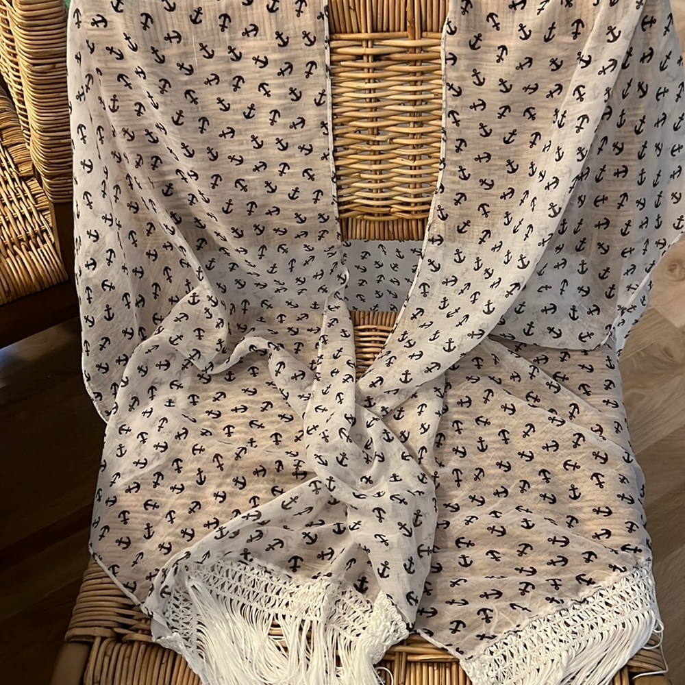 Anchor Wrap New Shawl Fringe One Size